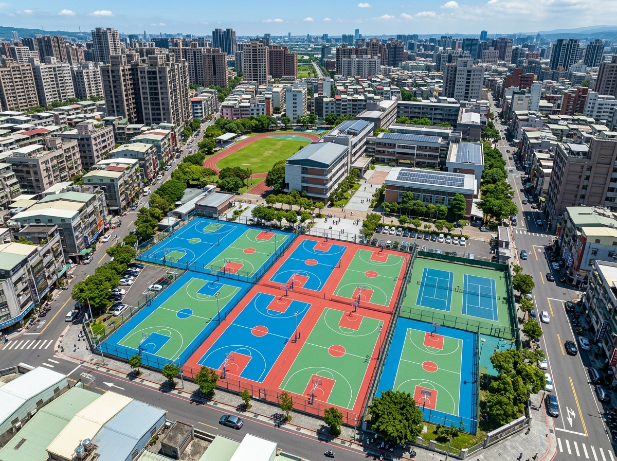 仙桃市全塑型塑胶跑道硅PU篮球场 - 价格